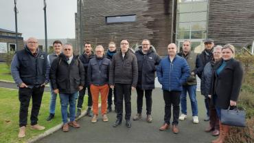 François Boussard, Gilles Menant et les chefs d'entreprises ZA Belle Croix à Requeil